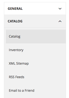 magento 2 catalog configuration settings